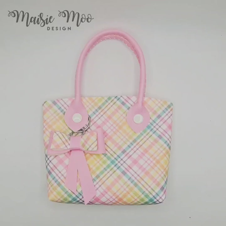 Faux Leather Bag SVG | Primrose Tote Bag Pattern | Bow Bag Charm Handbag SVG | Girls Purse Pattern | Gift Bag
