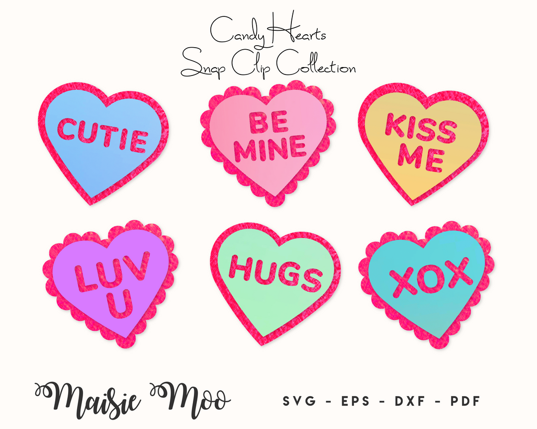 Candy Heart Snapclip & Key Fob - FREE SVG!! - Maisie Moo