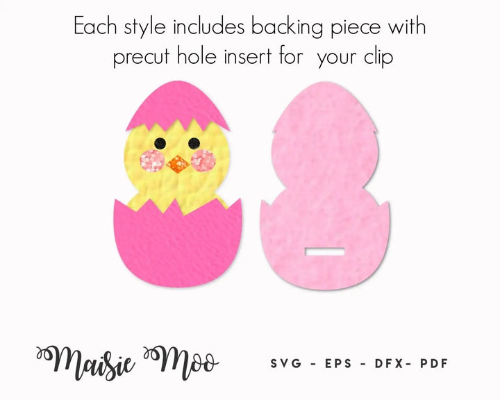 Easter Snap Clips - Chick and Egg - Maisie Moo
