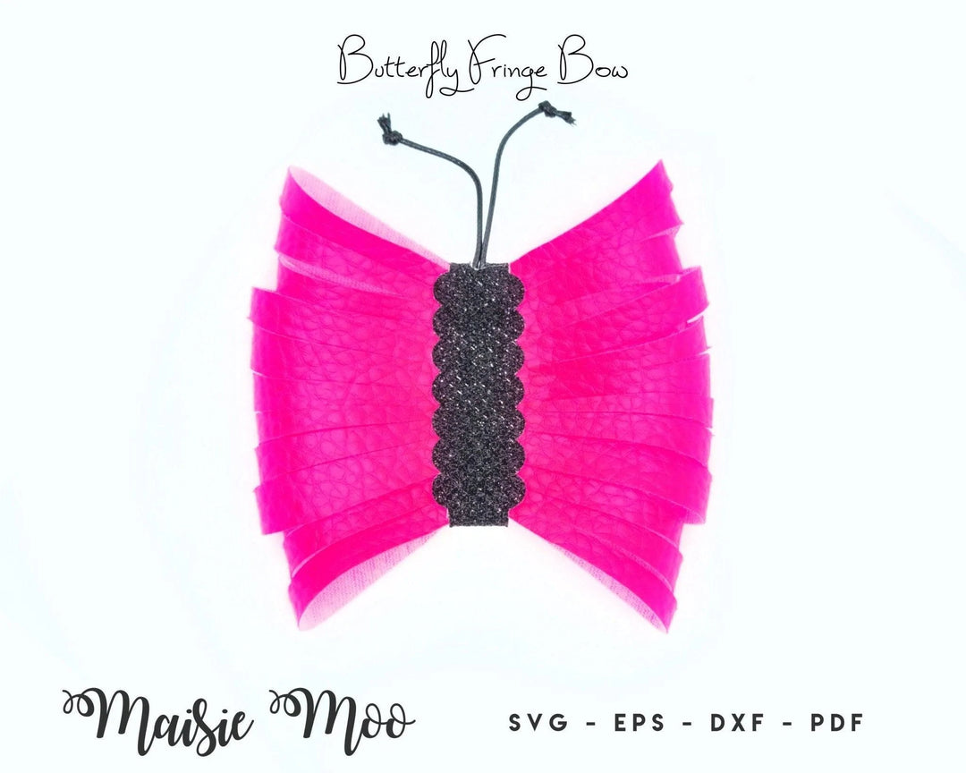 Butterfly Fringe Bow - Maisie Moo