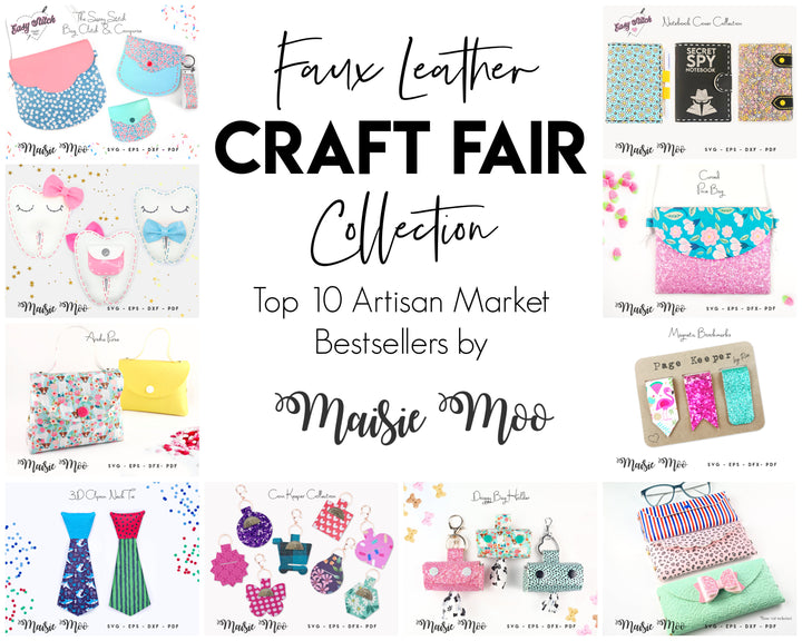 Craft Fair Bundle, Bestselling Craft Show Faux Leather Cricut Templates, Craft Market Ideas, Craft Ideas to sell, Bestsellers, Top 10