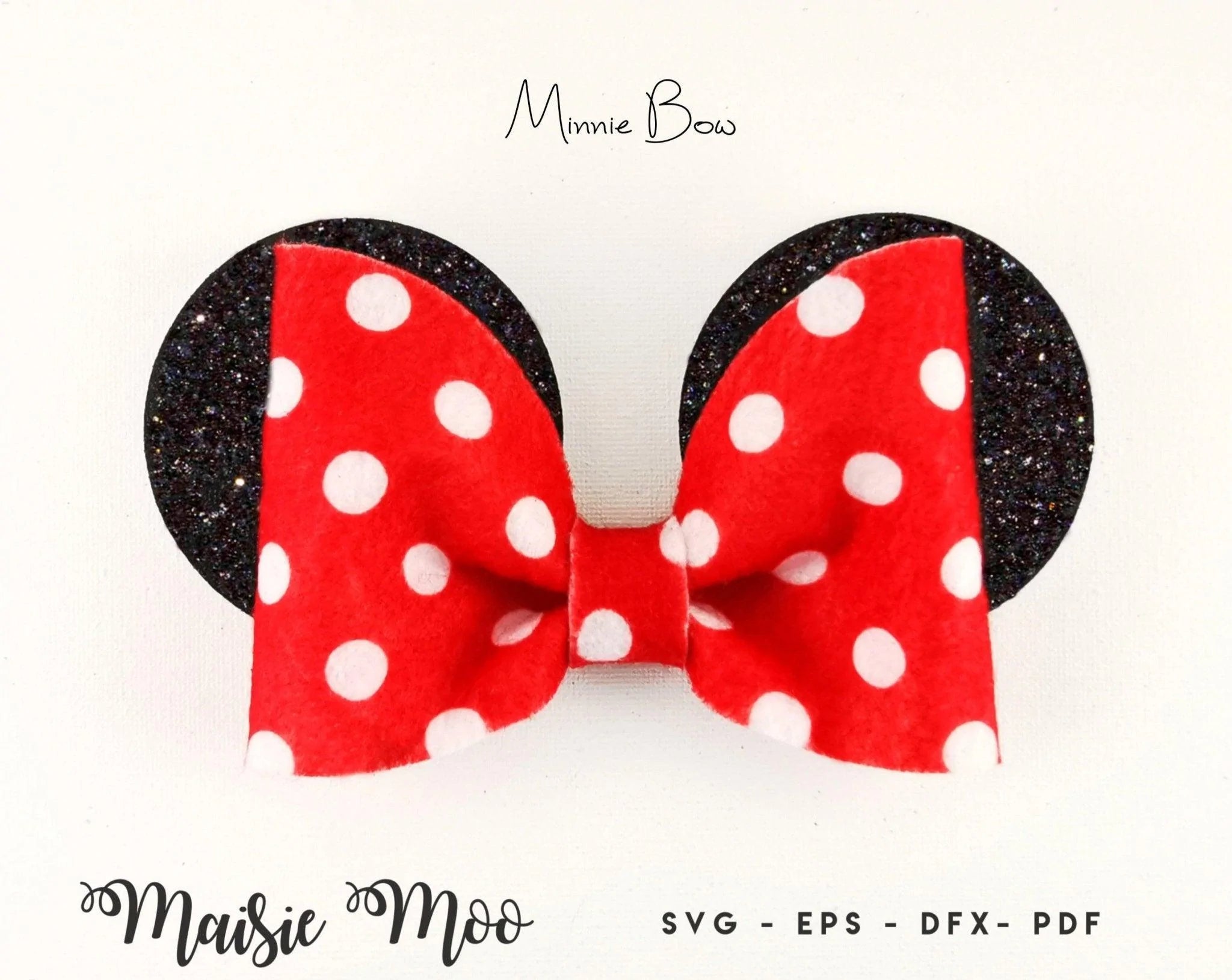 mickey mouse bow cut outs