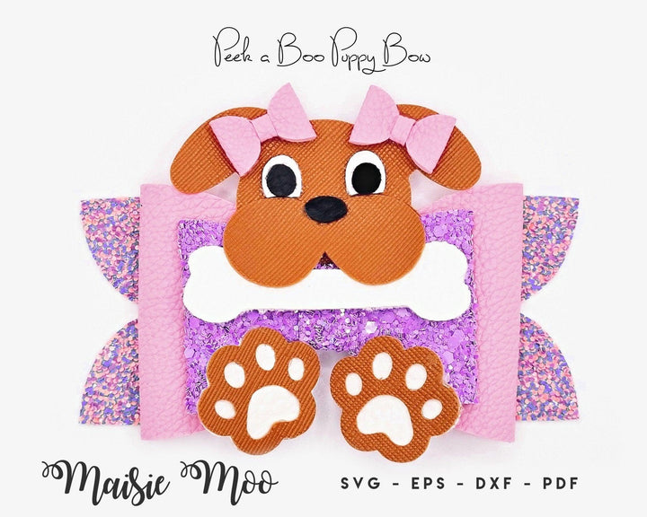 Peek a Boo Puppy Bow - Maisie Moo