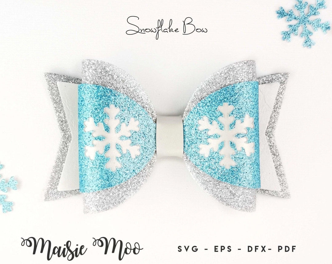 Snowflake Bow - Maisie Moo
