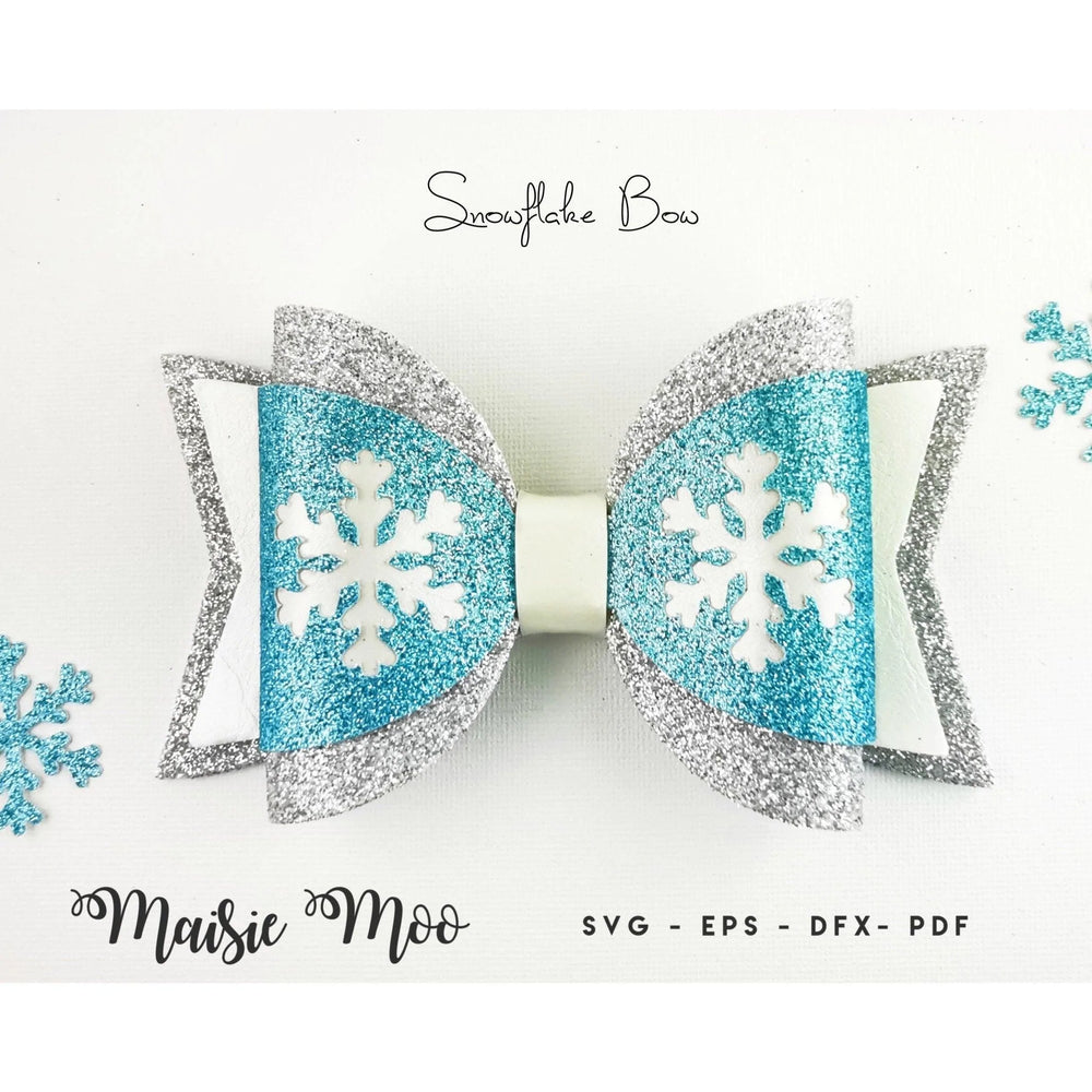 Snowflake Bow - Maisie Moo