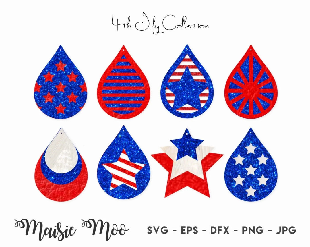 USA Patriotic Earrings - Maisie Moo