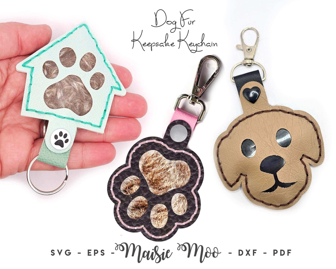 Pet Fur Memory Keychains – Cat & Dog Designs 🐾