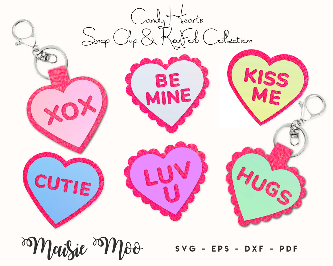 FREE Candy Heart Snapclip and Keyfob SVG!!