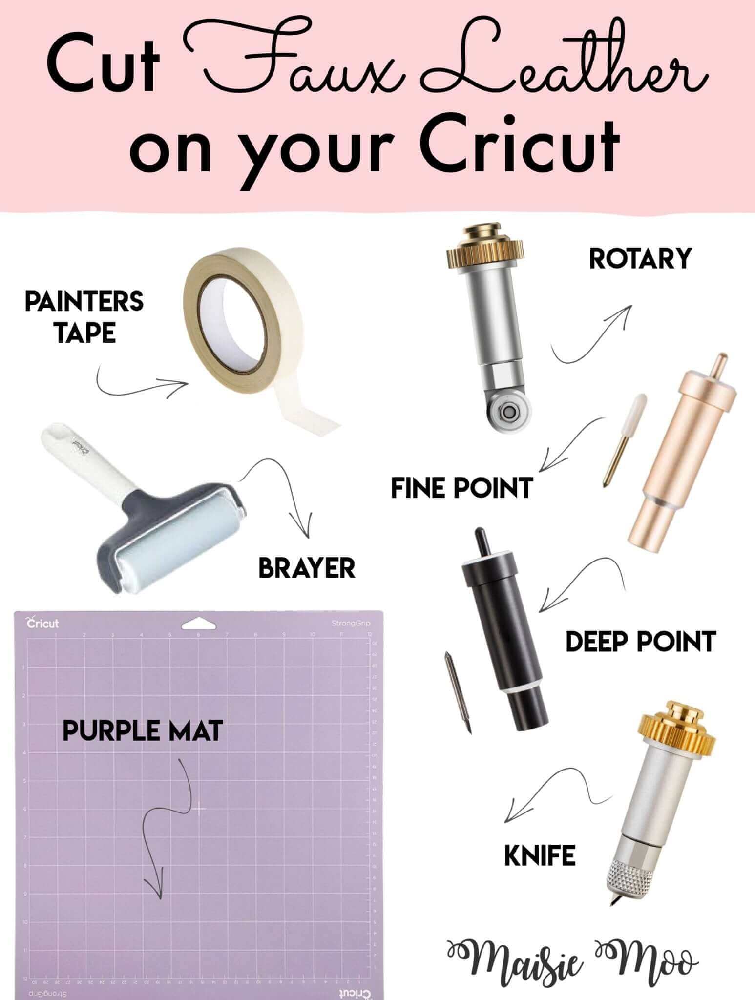 Cutting Faux Leather on your Cricut Maker - Maisie Moo