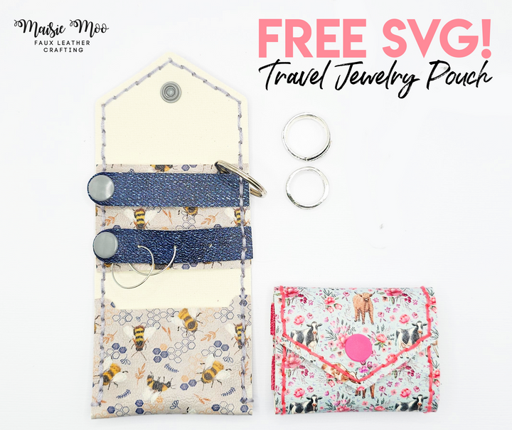 Mini Travel Jewelry Pouch - FREE SVG!!