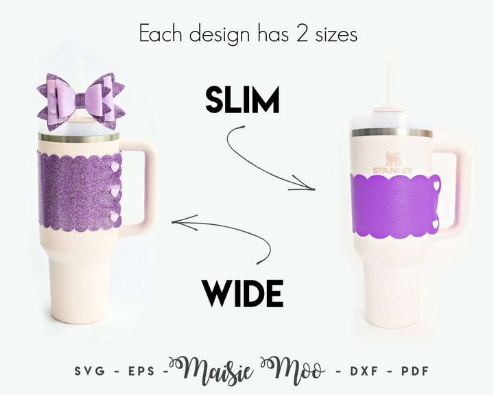 30oz Tumbler Wrap Faux Leather Crafts for Cricut and Silhouette by Maisie Moo Design