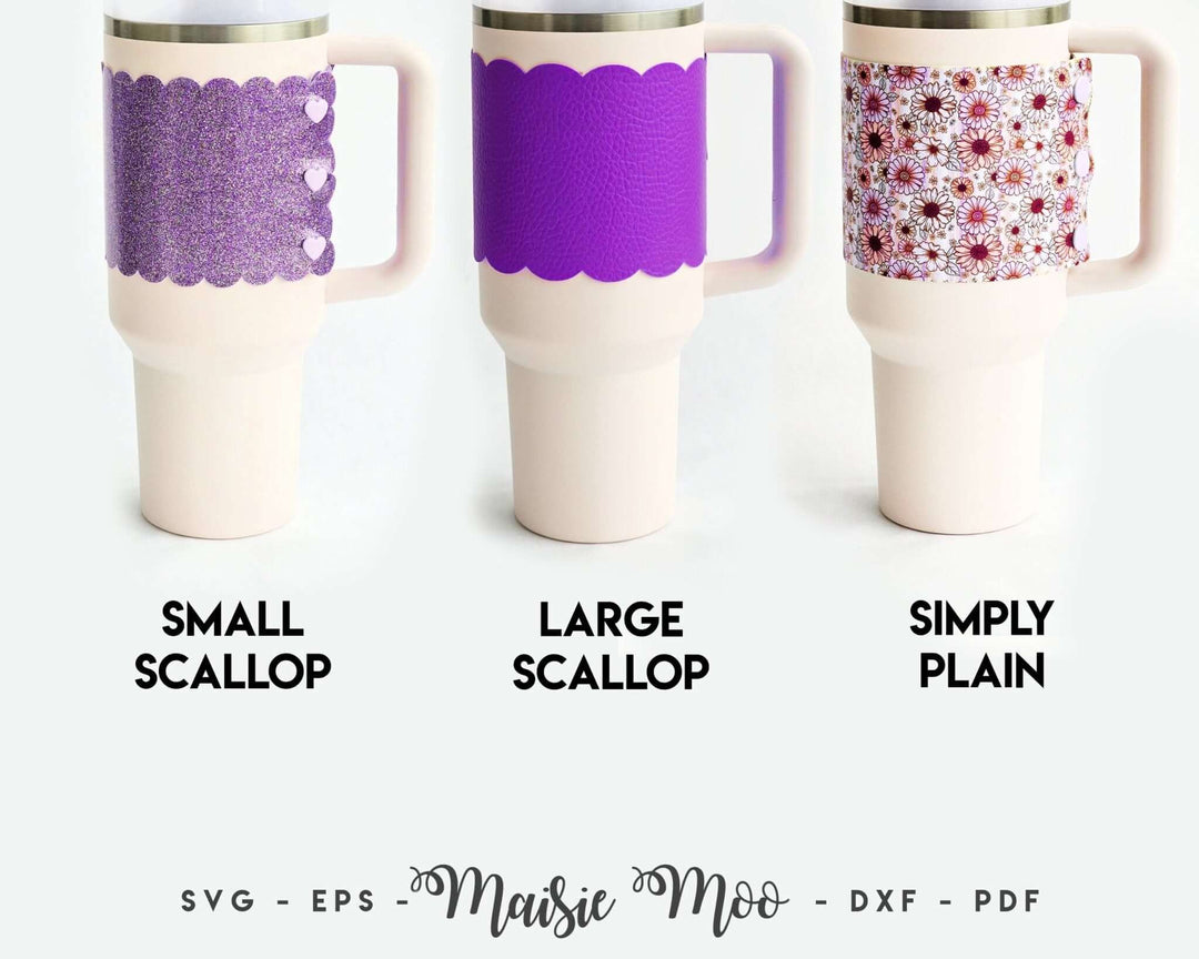 30oz Tumbler Wrap Faux Leather Crafts for Cricut and Silhouette by Maisie Moo Design