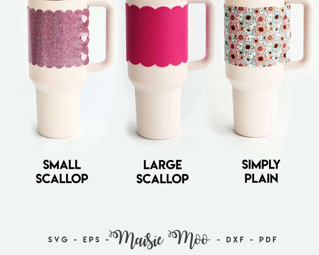 40oz Faux Leather Tumbler Wrap Faux Leather Crafts for Cricut and Silhouette by Maisie Moo Design