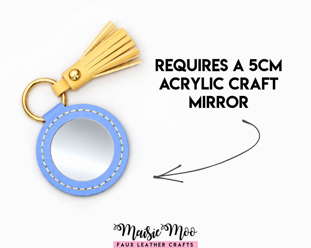 Round Compact Mirror Keychain SVG, Small Pocket Mirror Pattern