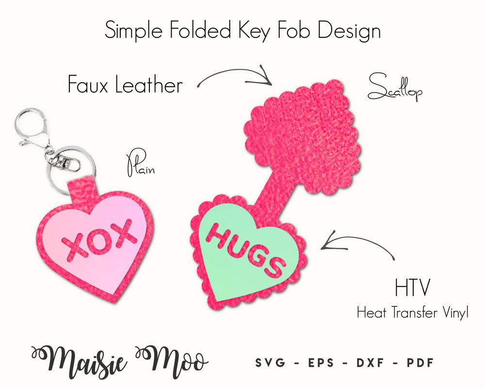 Candy Heart Snapclip & Key Fob - FREE SVG!! - Maisie Moo