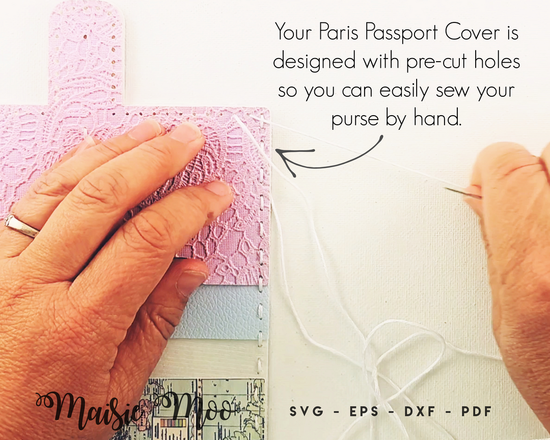 'The Paris' EasyStitch Passport Cover - Maisie Moo