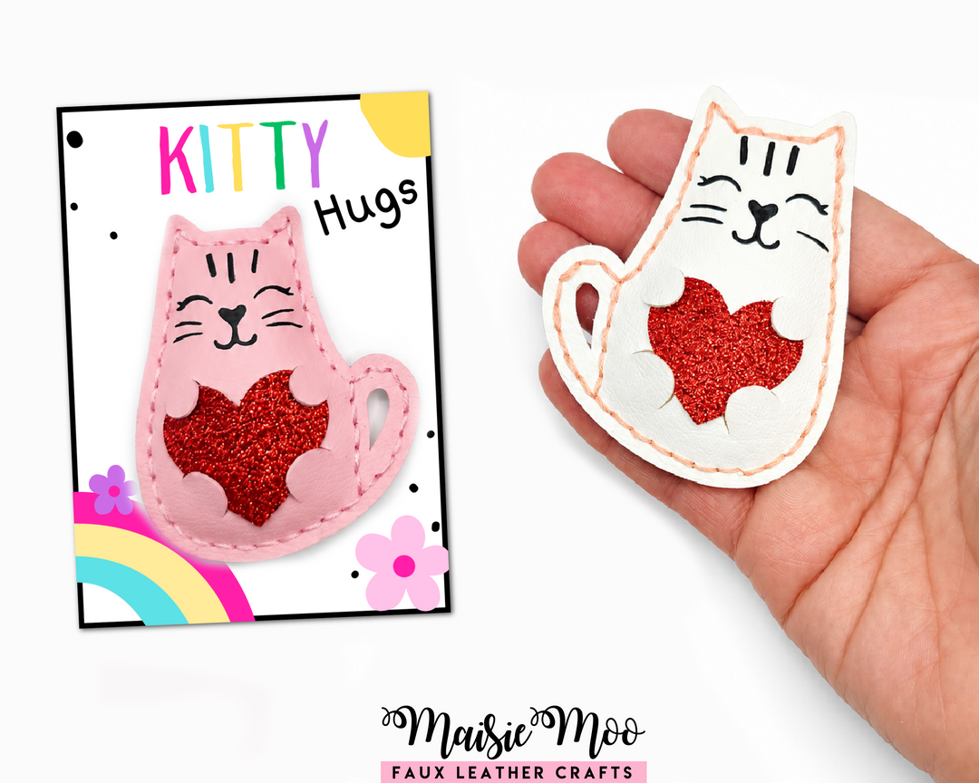 Kitty Hug SVG, Cat Pocket Hug Pattern,