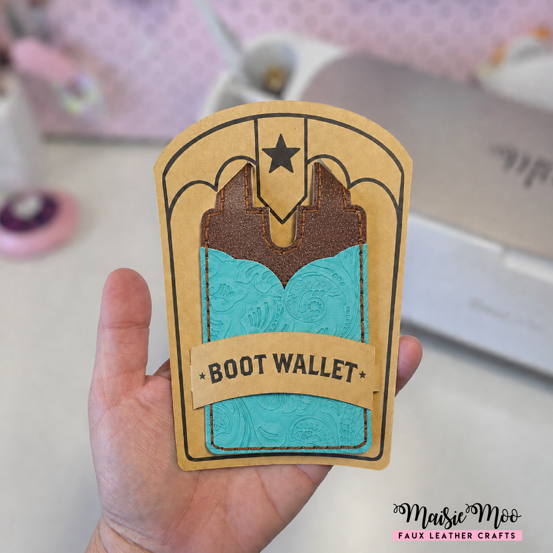 FREE Cowboy Boot Wallet Display Card – SVG & Printable PDF