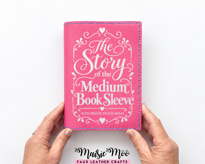 Medium Book Cover SVG – Faux Leather & Bible Sleeve