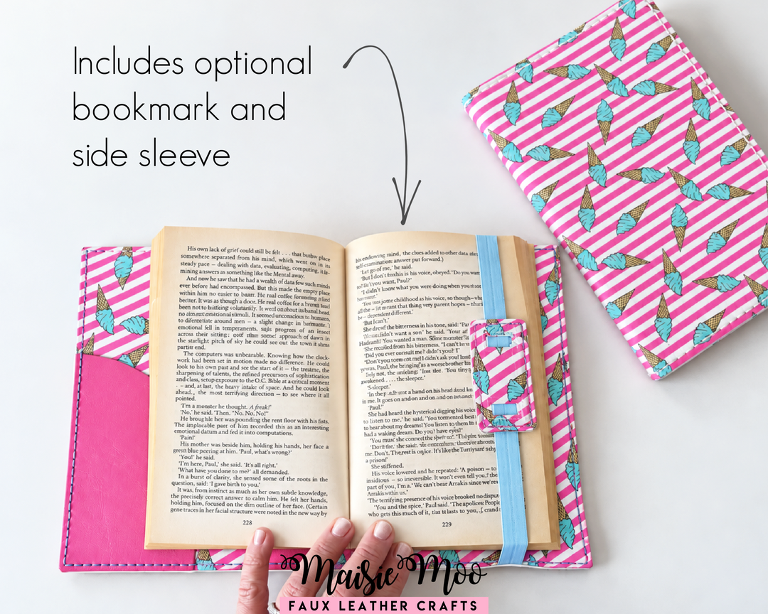 Medium Book Cover SVG – Faux Leather & Bible Sleeve
