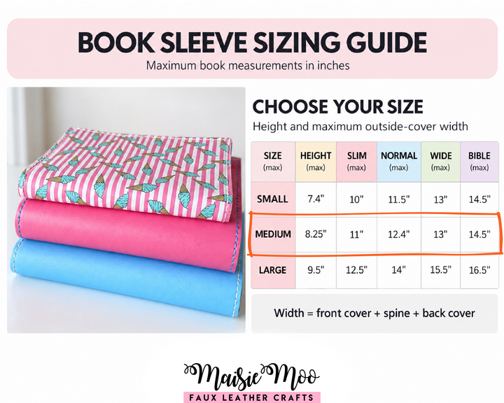 Medium Book Cover SVG – Faux Leather & Bible Sleeve