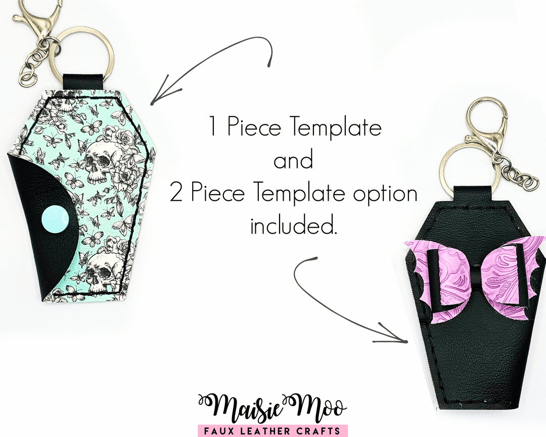 Gothic Coffin Keychain Purse SVG