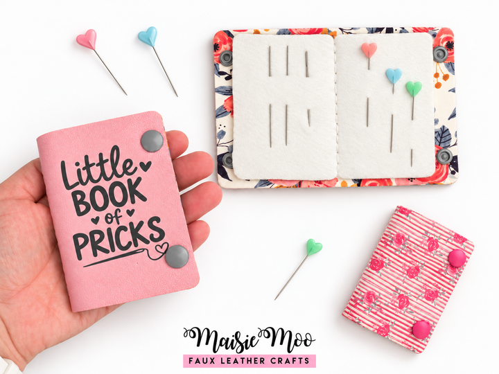 Needle Book SVG Template | Faux Leather Needle & Pin Holder