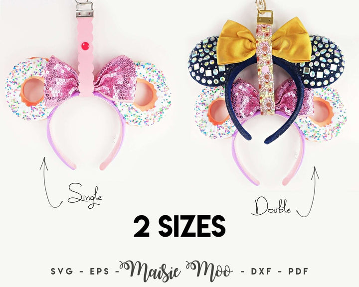 Mouse Ear Holder Faux Leather Crafts for Cricut and Silhouette by Maisie Moo Design