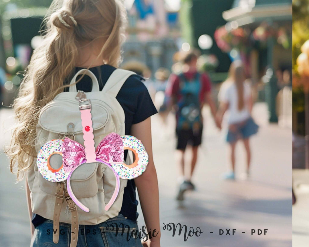 Mouse Ear Holder Faux Leather Crafts for Cricut and Silhouette by Maisie Moo Design