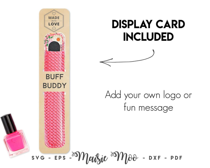 Nail File Cover & Sleeve Faux Leather Crafts for Cricut and Silhouette by Maisie Moo Design