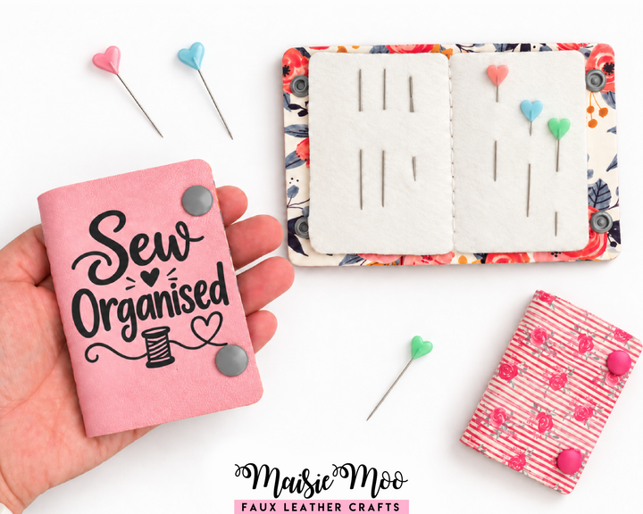 Needle Book SVG Template | Faux Leather Needle & Pin Holder