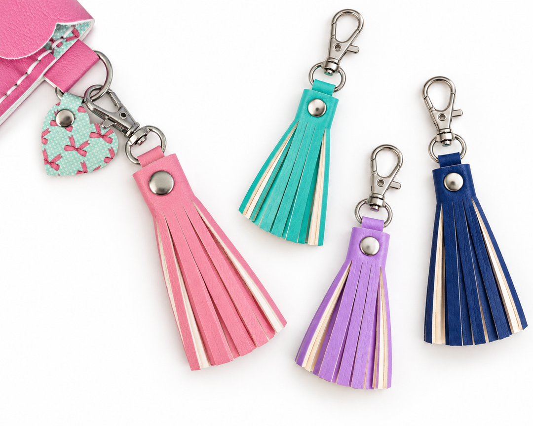 FREE Faux Leather Rivet Tassel Pattern – 4 Sizes