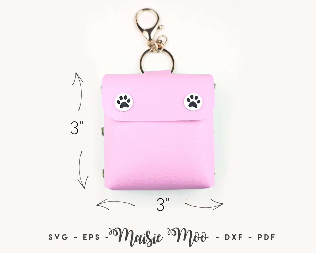 Pet Treat Bag Faux Leather Crafts for Cricut and Silhouette by Maisie Moo Design