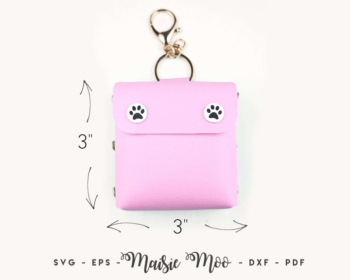 Pet Treat Bag Faux Leather Crafts for Cricut and Silhouette by Maisie Moo Design