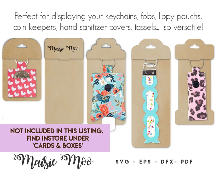 Pout Pouch Keychain Lip Gloss Holder Faux Leather Crafts for Cricut and Silhouette by Maisie Moo Design