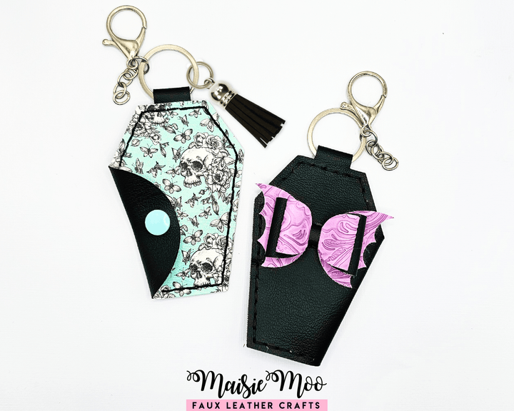 Gothic Coffin Keychain Purse SVG