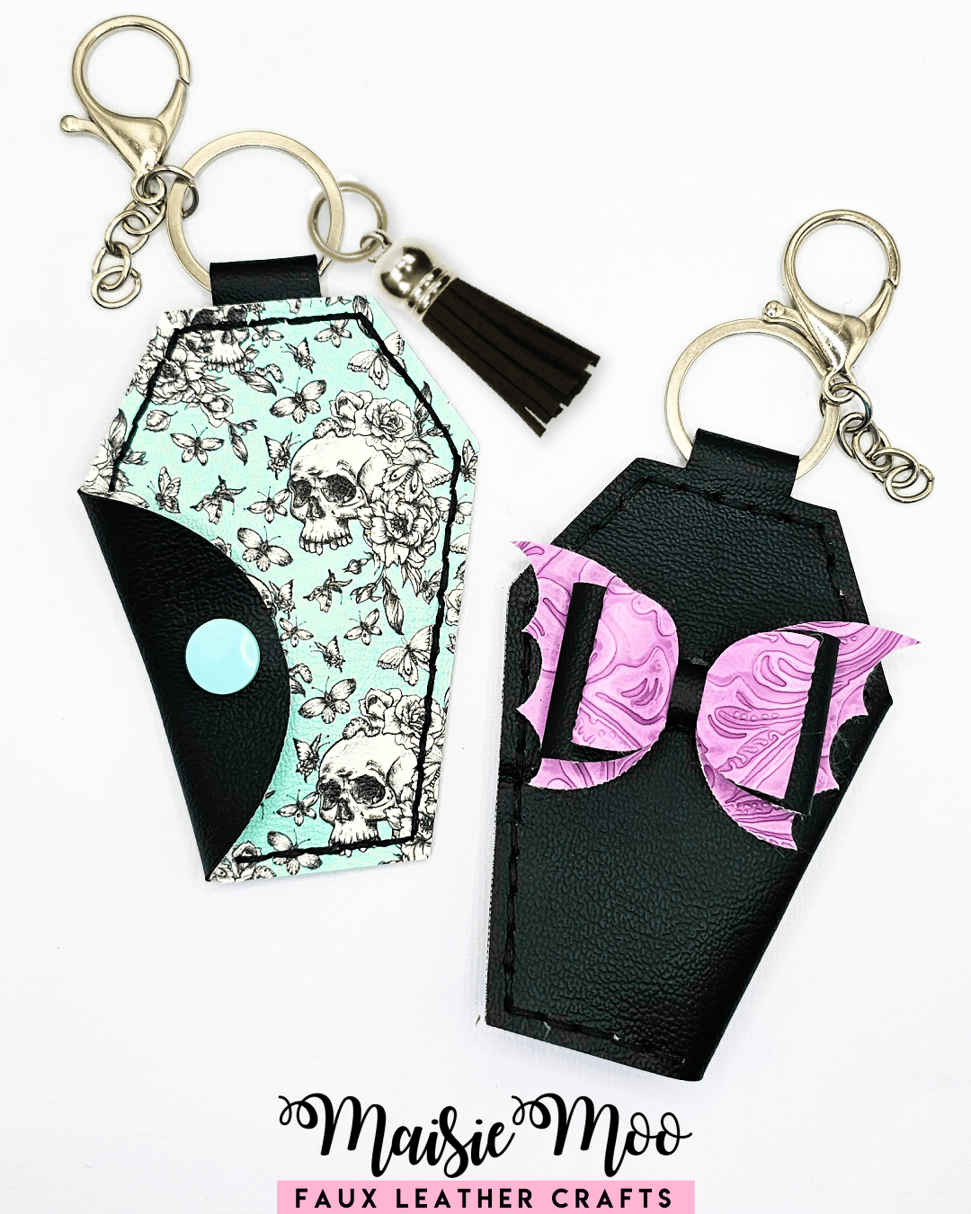 Gothic Coffin Keychain Purse SVG