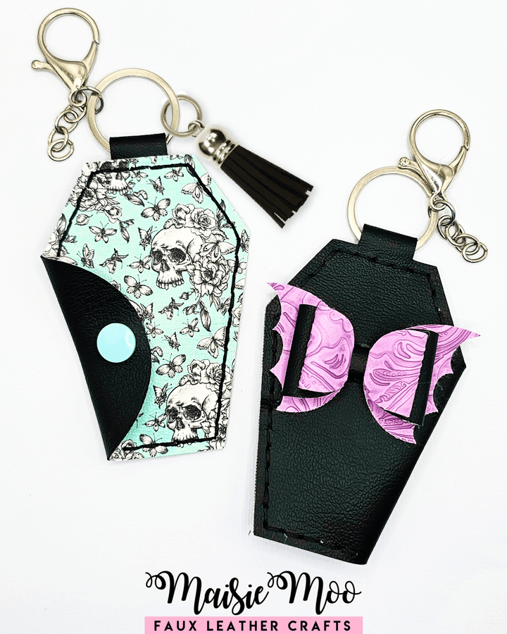 Gothic Coffin Keychain Purse SVG