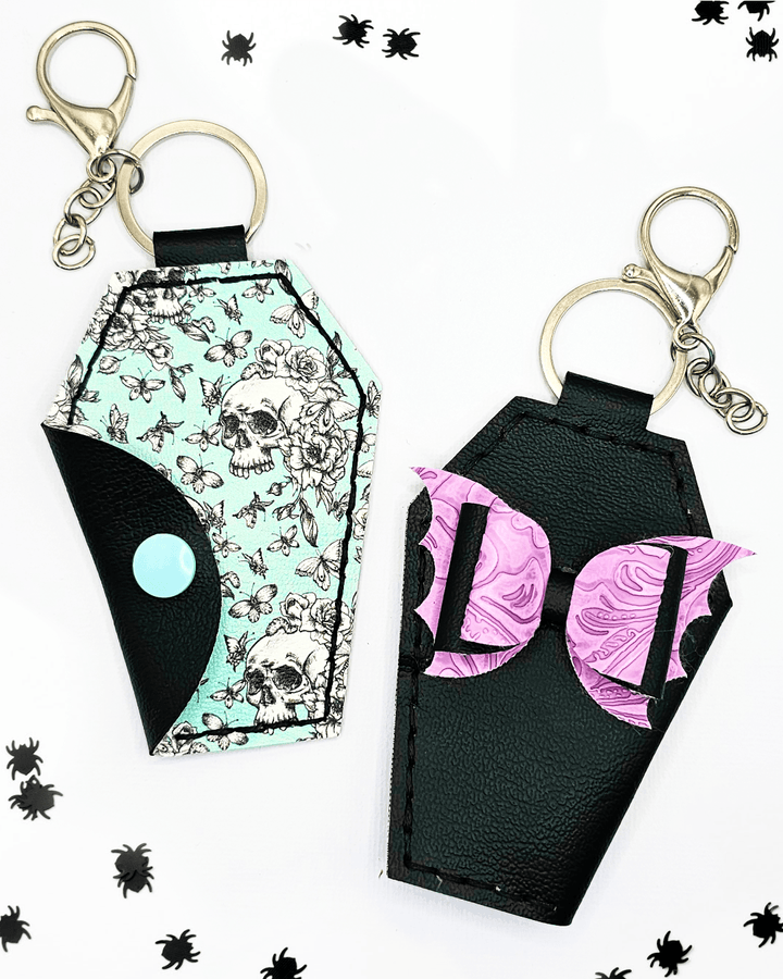 Gothic Coffin Keychain Purse SVG