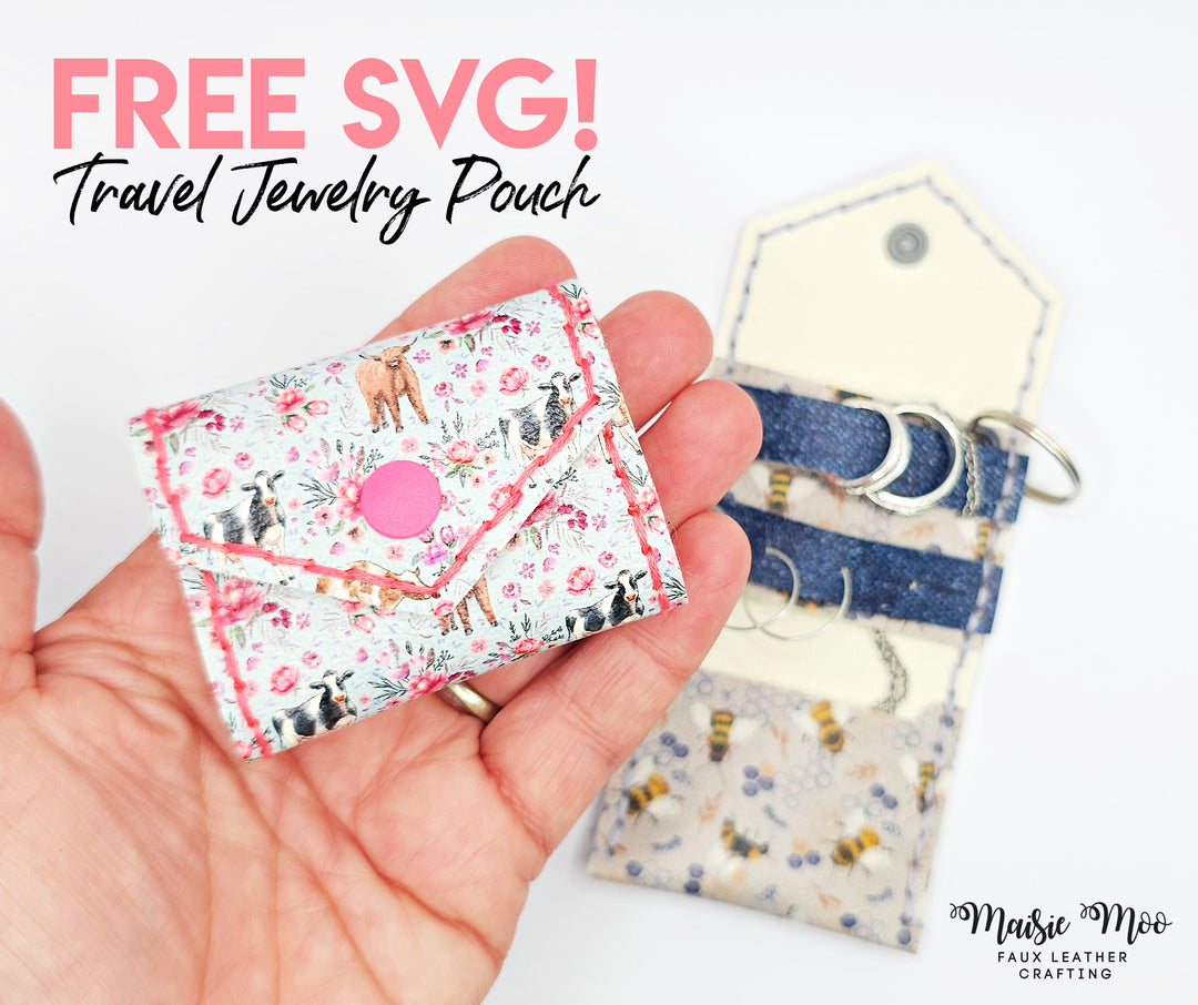 Mini Travel Jewelry Pouch - FREE SVG!!