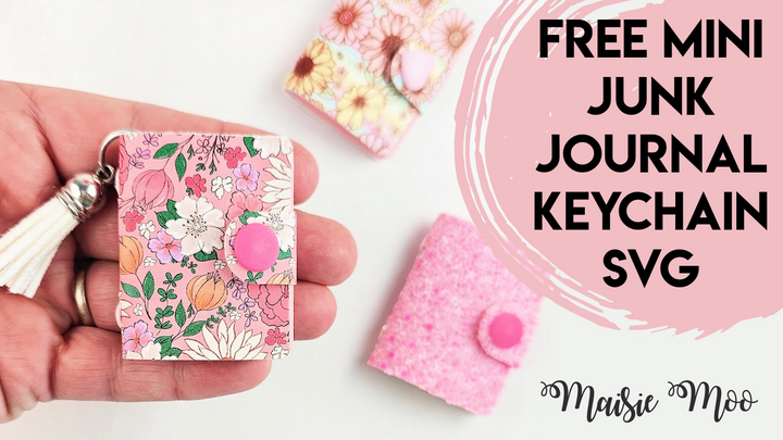 Mini Junk Journal Keychain - FREE SVG!!