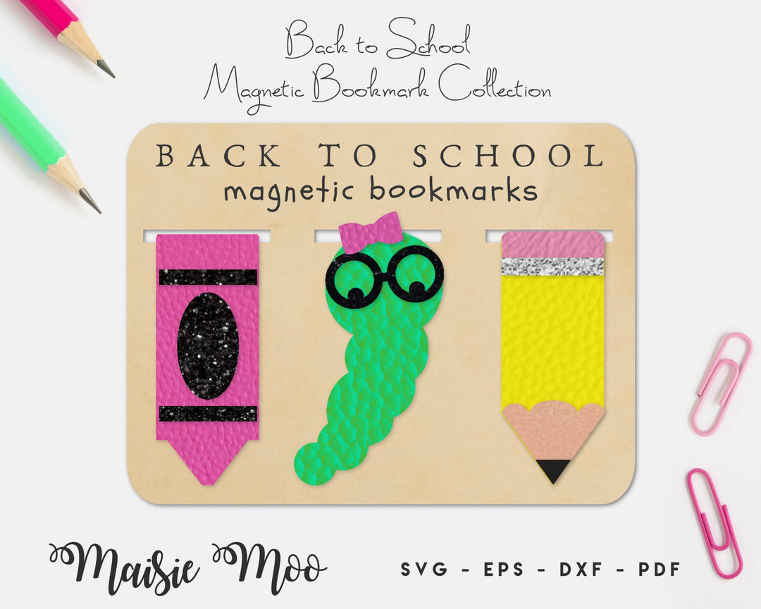 Back to School Magnetic Bookmark Collection - Maisie Moo