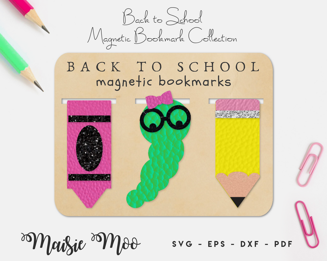 Back to School Magnetic Bookmark Collection
