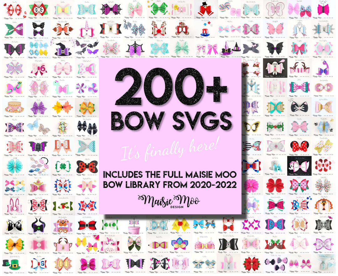 Bestselling Hair Bow Bundle by Maisie Moo Faux Leather Crafts for Cricut & Silhouette by Maisie Moo
