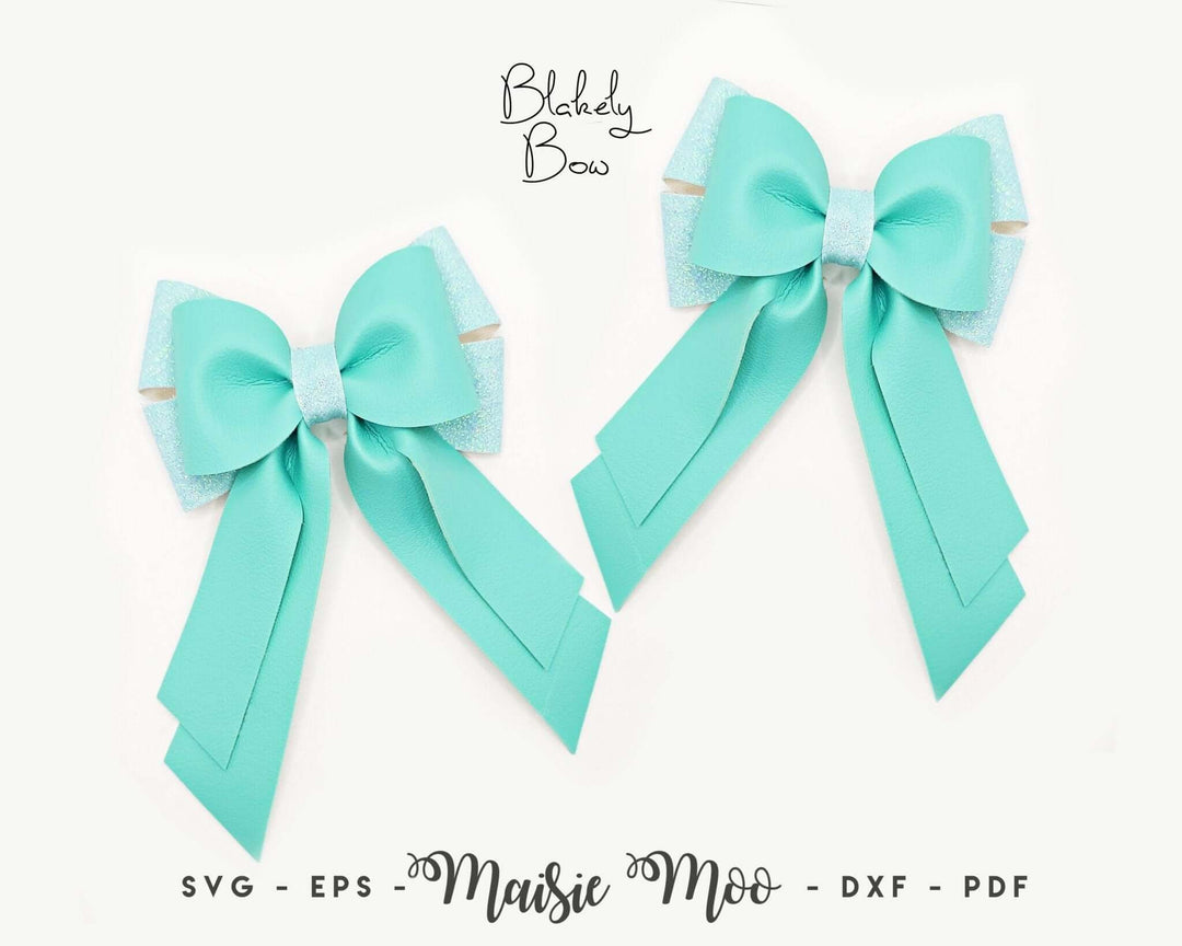 Blakely Hair Bow Faux Leather Crafts for Cricut and Silhouette by Maisie Moo Design