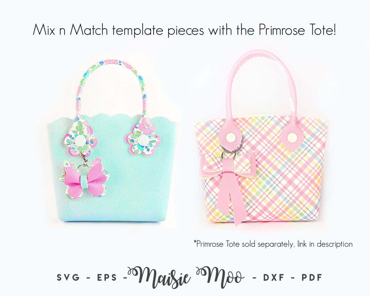 Bluebell Tote Bag Faux Leather Crafts for Cricut and Silhouette by Maisie Moo Design