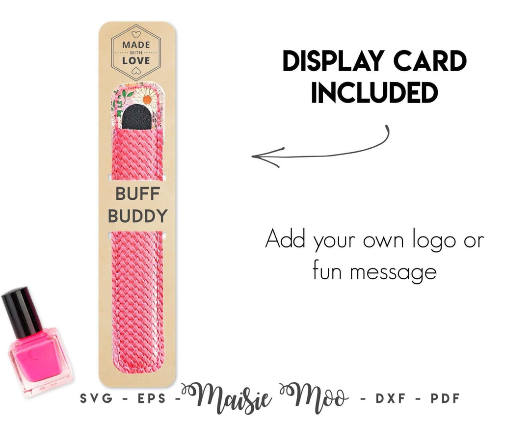Nail File Cover & Sleeve Faux Leather Crafts for Cricut and Silhouette by Maisie Moo Design