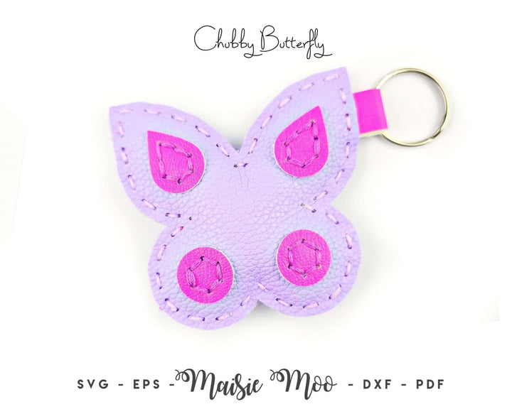 Faux Leather Bag Charm or Keychain Faux Leather Crafts for Cricut and Silhouette by Maisie Moo Design