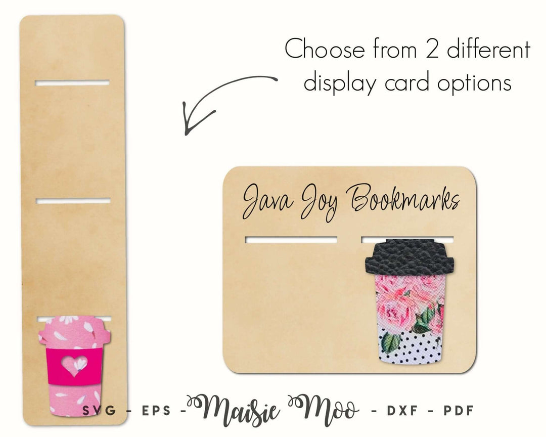 Coffee Lover Magnetic Bookmarks Faux Leather Crafts for Cricut and Silhouette by Maisie Moo Design