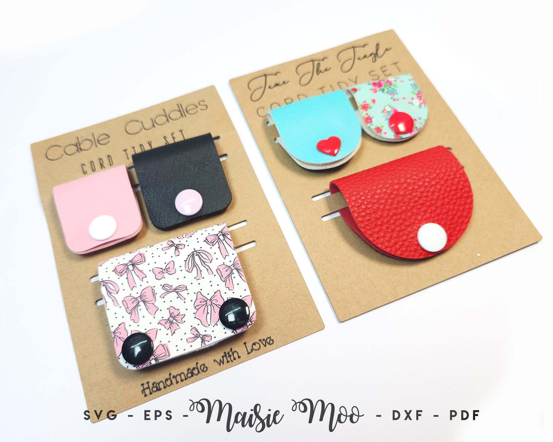 Cord Keeper SVG, Cable Organizer Leather Template, Cord Tidy SVG